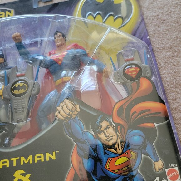 New Batman Superman Action Figure 2 Pack 2003 Mattel DC Comics Vintage NWT - Picture 3 of 10